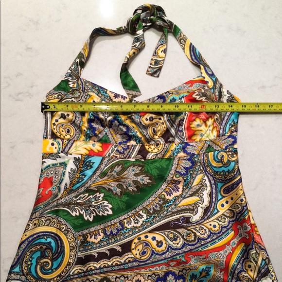 J.Crew Silk Multicolor Paisley Print Halter - Picture 5 of 10